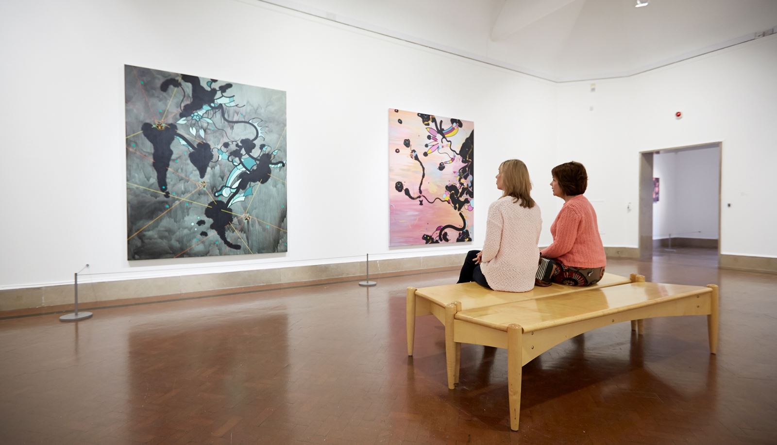 Couple admiring artwork at Southampton City Art Gallery